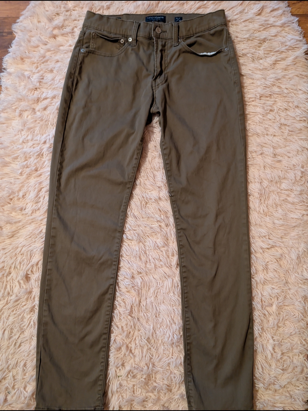 Lucky Brand Olive Brown Slim Chinos